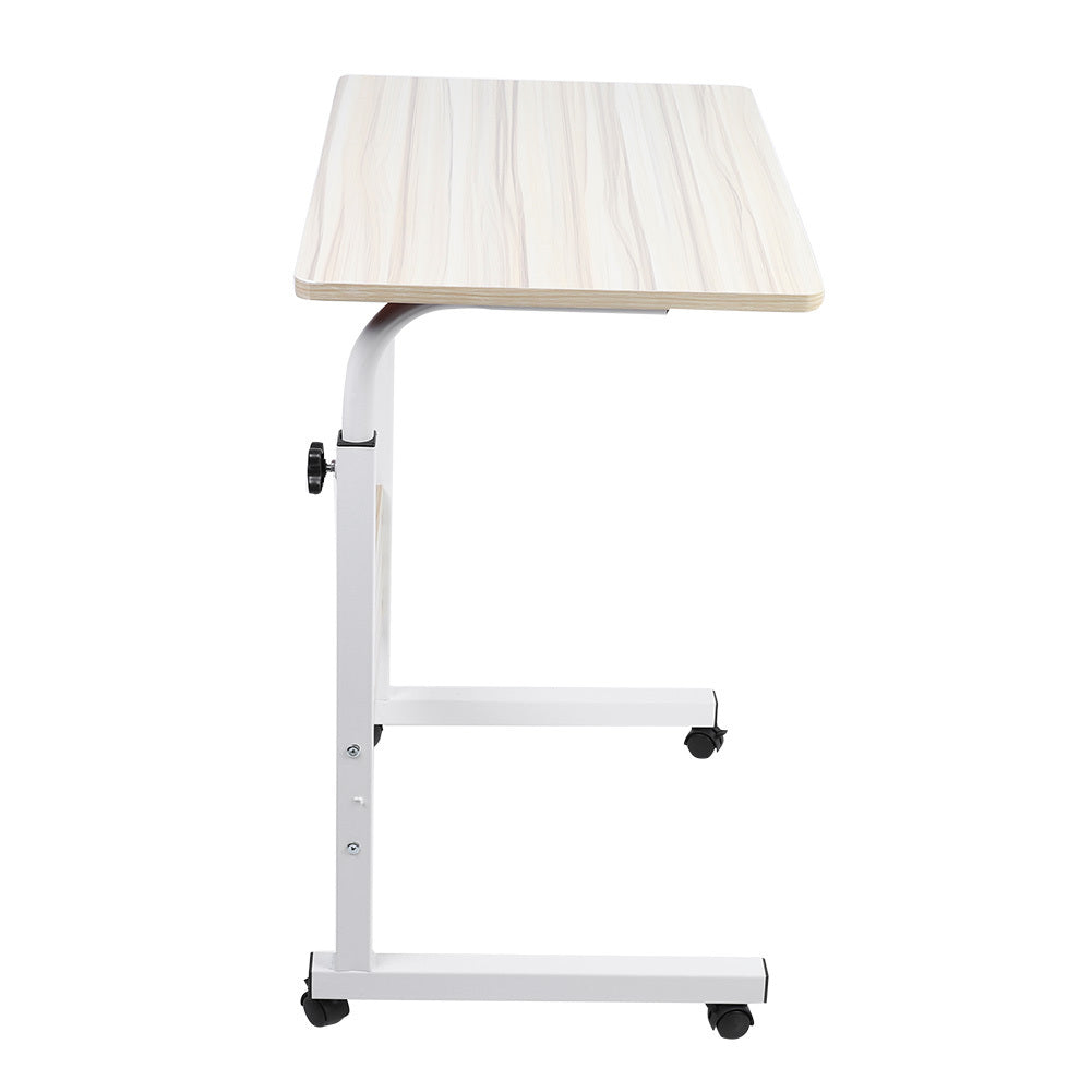 Portable laptop desk for home office with adjustable height and rolling wheels for easy mobility