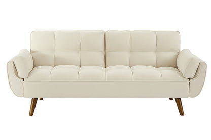 Hommeýs Beige sofa with wooden legs featuring a clean design and comfortable cushions