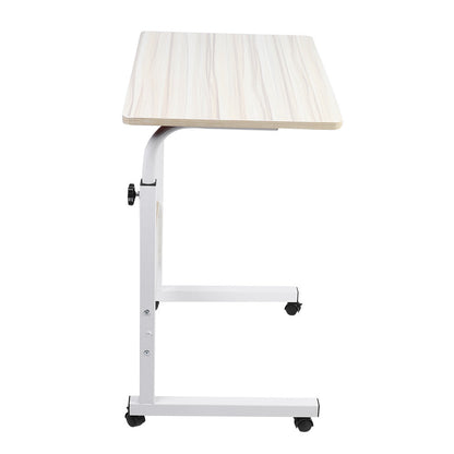 Portable laptop desk for home office with adjustable height and rolling wheels for easy mobility